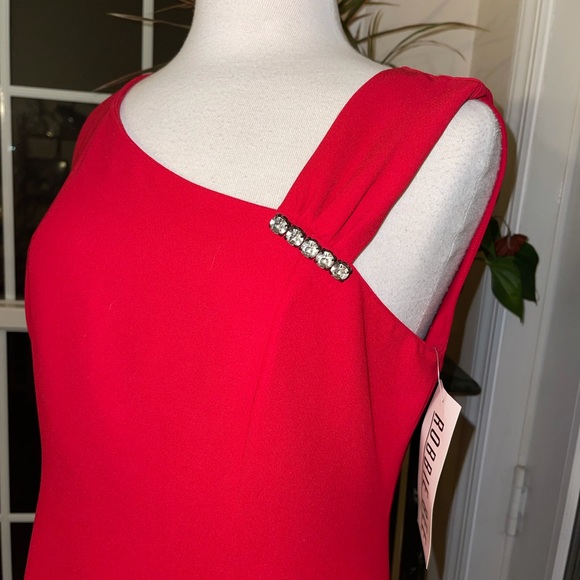 Robbie Bee RED Cocktail dress 12 lined NWT - Picture 8 of 10